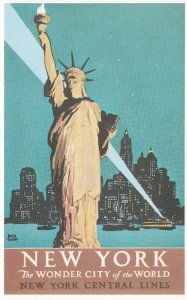 Travel To New York By Central Railway Lines Poster Postcard