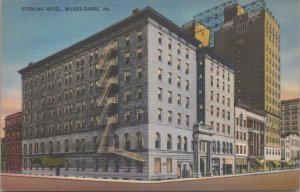 Postcard Sterling Hotel Wilkes Barre PA