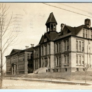 c1910s Willmar, Minn. High School RPPC Sharp Real Photo PC Cook Montgomery A32