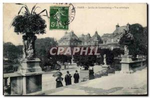 Paris - 6 - Luxembourg Gardens - Artistic View Old Postcard