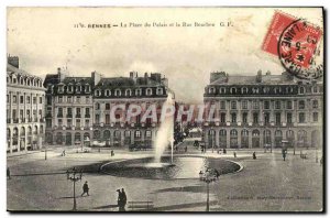 Old Postcard Rennes The Palace Square and Bourbon Street