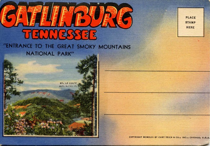Folder -  Tennessee, Gatlinburg & Great Smoky Mts Nat'l Park    18 views + map