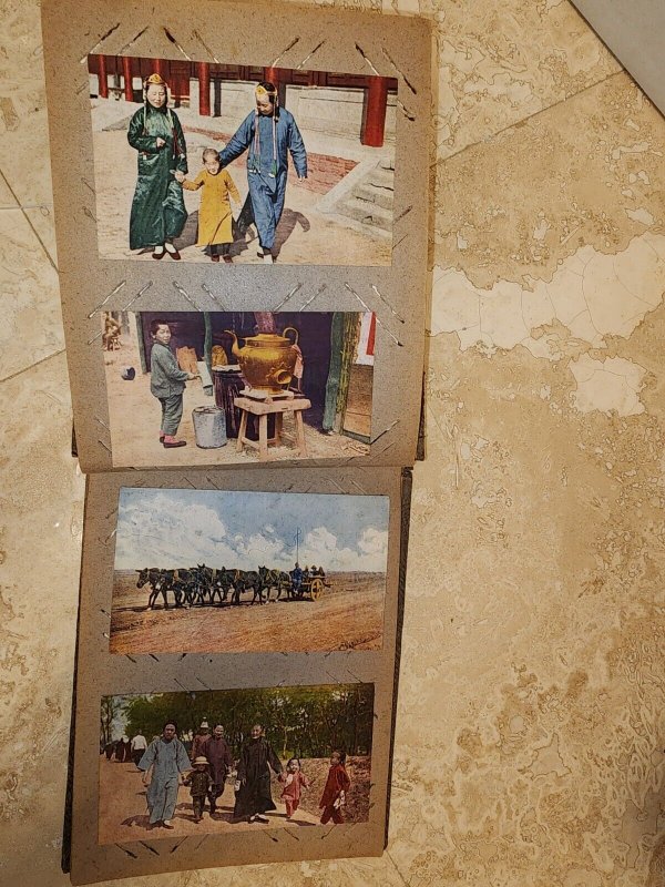45 Mint China Real Picture Postcard Collection in album Vintage