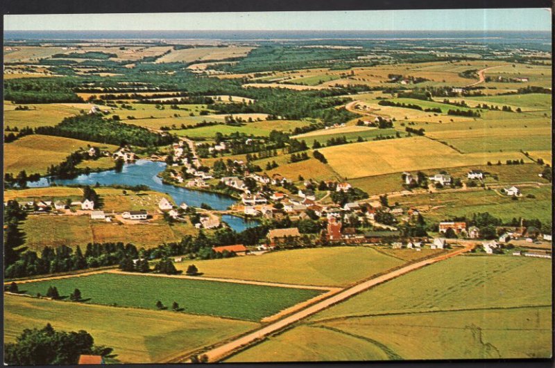 Prince Edward Island Aerial View of HUNTER RIVER Village - Chrome