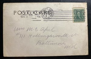 1906 Baltimore MD USA Picture Postcard Cover Black Americana Honey Does Yo Lub Y