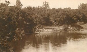 Postcard RPPC North Dakota Wahalla 1908 Lakefront Pembina County 23-7500