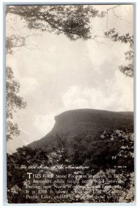 Franconia Notch NH Postcard Old Man of The Mountains c1910 RPPC Photo