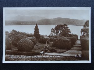 Ireland Kerry CARAGH LAKE & GARDENS from Hotel c1940s RP Postcard by Valentine