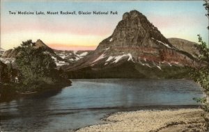 Glacier National Park Montana Two Medicine Lake Mt Rockwell Vintage Postcard