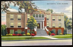 Vintage Postcard 1930-1945 Reid Hospital Altus Oklahoma