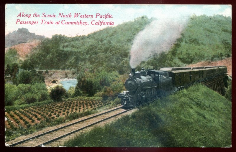 dc912 - CUMMISKEY California Postcard 1911 NWP Railway Train