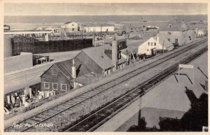 Hirtshals Denmark Birds Eye View Railroad Vintage Postcard AA53480