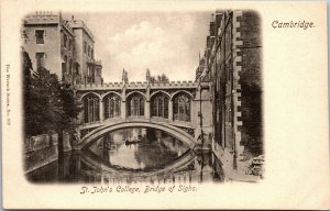 St Johns College Bridge of Sighs Wrench Series 629 Cambridge England UK Postcard