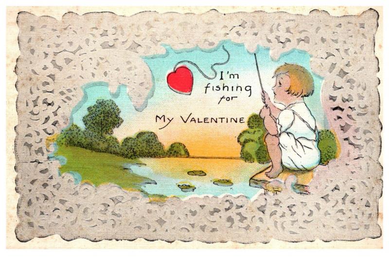 Valentine  Boy fishing for my Valentine