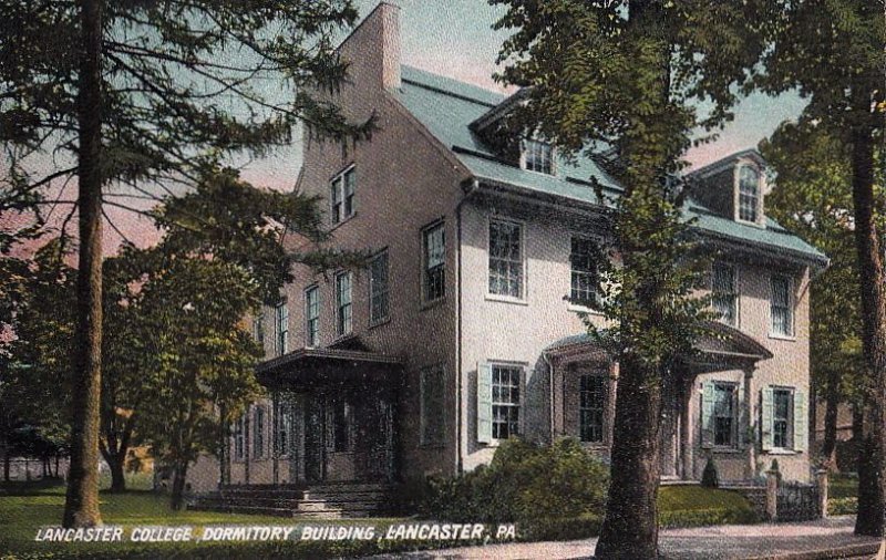 Postcard Lancaster College Dormitory Building Lancaster PA