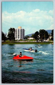 Motorboats, Nevele Country Club, Ellenville Catskills NY, Vintage Postcard #2