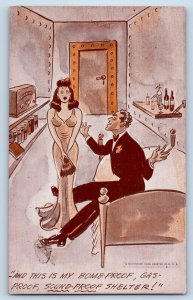 Pretty Woman Postcard Surprise This Is My Bomb Proof Gas Proof Sound Proof