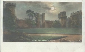 Warwickshire Postcard - Court Yard - Warwick Castle    A8815