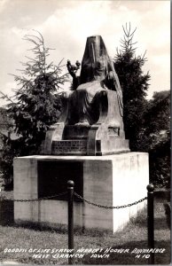 RPPC Goddess of Life Statue, Herbert Hoover Birthplace IA Vintage Postcard X45