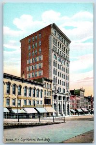 Utica New York Postcard City National Bank Building Exterior View 1910 Unposted