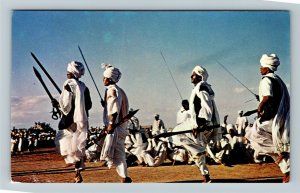 Khartoum Sudan, THE SWORD DANCERS, EASTERN SUDAN, Chrome Postcard 