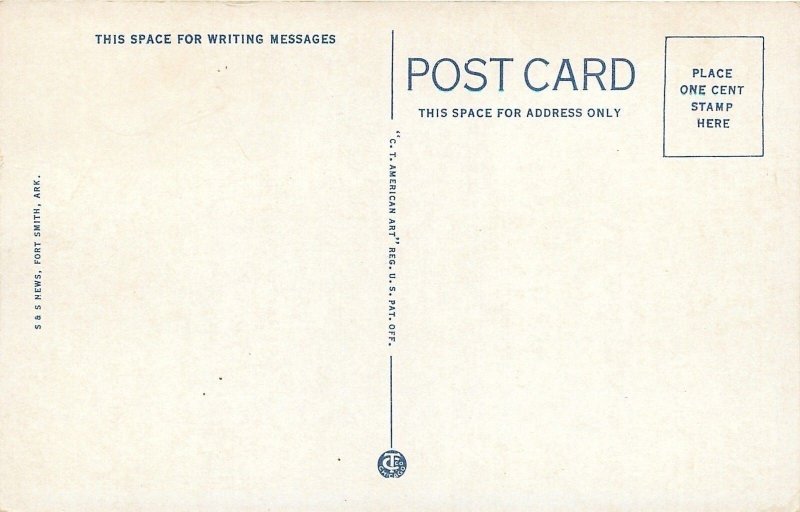 Fort Smith Arkansas~US Post Office~1937 Linen Postcard