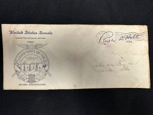 U.S. SENATOR RUSH HOLT ORIGINAL 1939 HISTORICAL ENVELOPE AIR MAIL WEST VIRGINIA