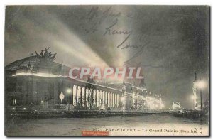 Old Postcard Paris at night The Grand Palace Brightens