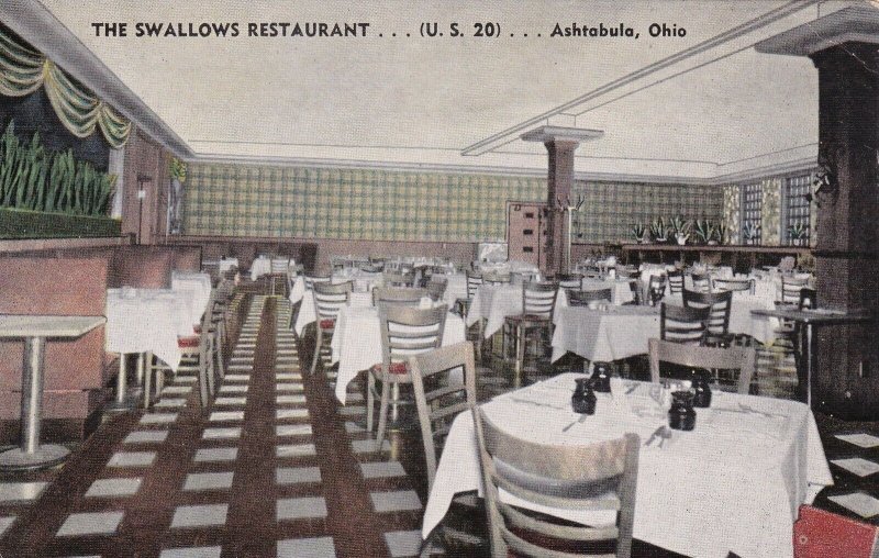 Ohio Ashtabula The Swallows Restaurant Interior