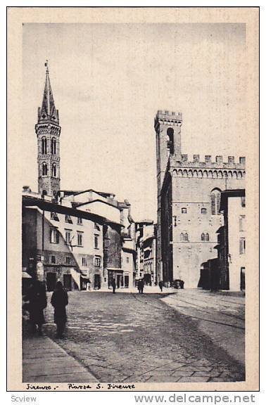 Piazza S. Firenze, Firenze (Tuscany), Italy, 1910-1920s
