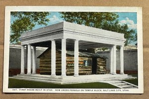 UNUSED .01 POSTCARD - FIRST HOUSE BUILT IN UTAH, SALT LAKE CITY, UTAH