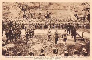 Italian Military Prisoners Execution  Antique Postcard J73447