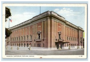 1936 Municipal Auditorium Building Portland Oregon OR Posted Vintage Postcard 