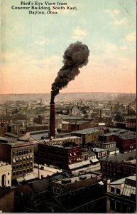 Postcard Birds Eye View from Conover Building South East in Dayton, Ohio~136066