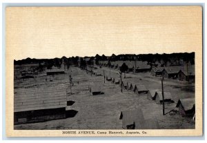 c1920's North Avenue Army Camp Hancock Augusta Georgia GA WW1 Postcard