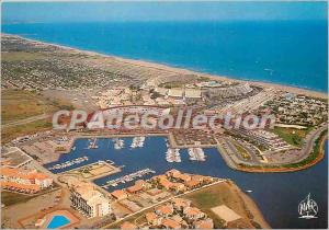 Postcard Modern Languedoc Cap d'Agde Naturist Center Aerial view of the port ...