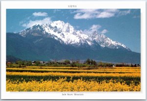 VINTAGE CHINA ILLUSTRATED MAXIMUM POSTCARD YUNNAN SCENERY JADE SNOW MOUNTAIN