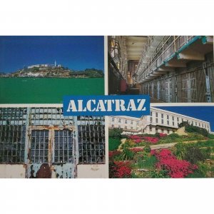 1988 Alcatraz Cells The Rock Federal Prison Exterior Interior CA Postcard