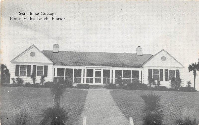 B2/ Ponte Vedra Beach Florida Fl Postcard Sea Horse Cottage c1940s