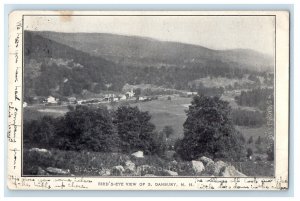 c1910's Bird's Eye View Of South Danbury New Hampshire NH Antique Postcard