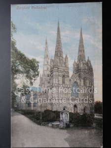 Lichfield Cathedral c1905 - showing Water Pump