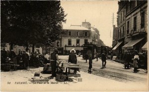 CPA AK PARAME Place de la Mairie TRAM VAPEUR (977296)