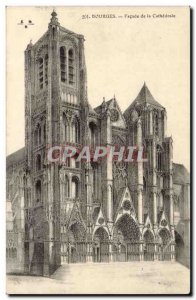 Bourges - Facade of the Cathedral - Old Postcard