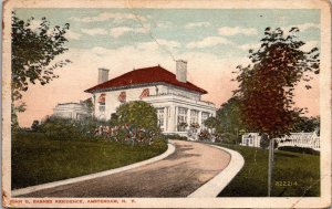 John D Barnes Residence, Amsterdam NY c1917 Vintage Postcard W75