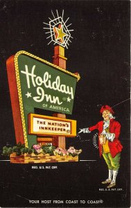Portsmouth Ohio 1960s Postcard Holiday Inn Motel Innkeeper Sign
