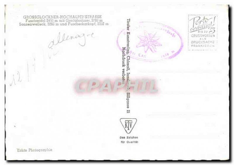 Modern Postcard Grossglockner High Alpine Road