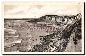 Le Portel - The Beach and the Cliffs - Old Postcard