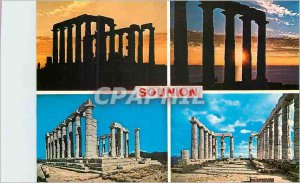 Modern Postcard Cape Sounion Temple of Poseidon