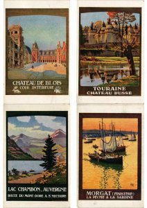 ADVERTISING TRAINS, CHEMIN DE FER POSTER STYLE 32 Vintage Postcards (L2736)