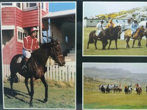 Stanley Sports Association Race Meeting Postcard Falkland Islands Horse Racing